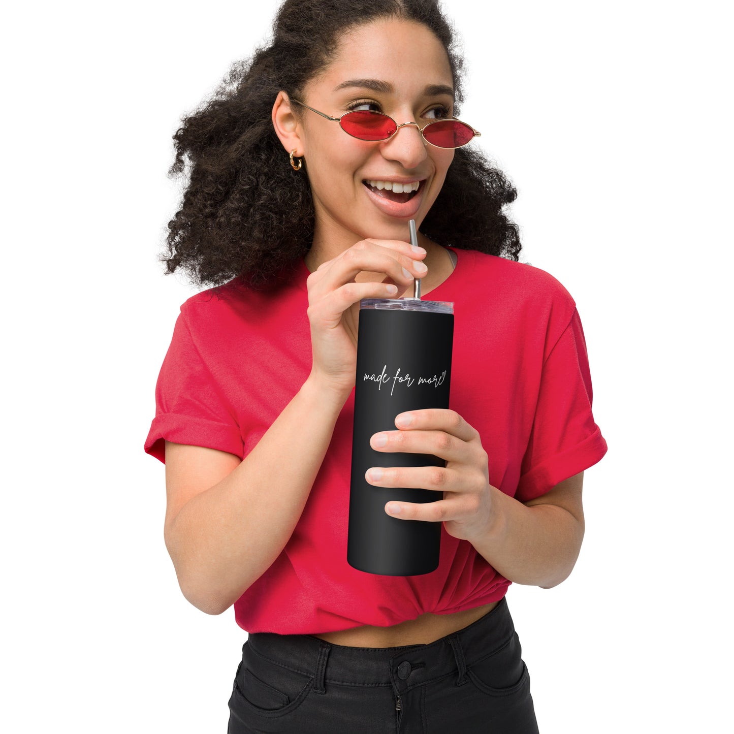 Made for more Minimalist Black Stainless steel tumbler