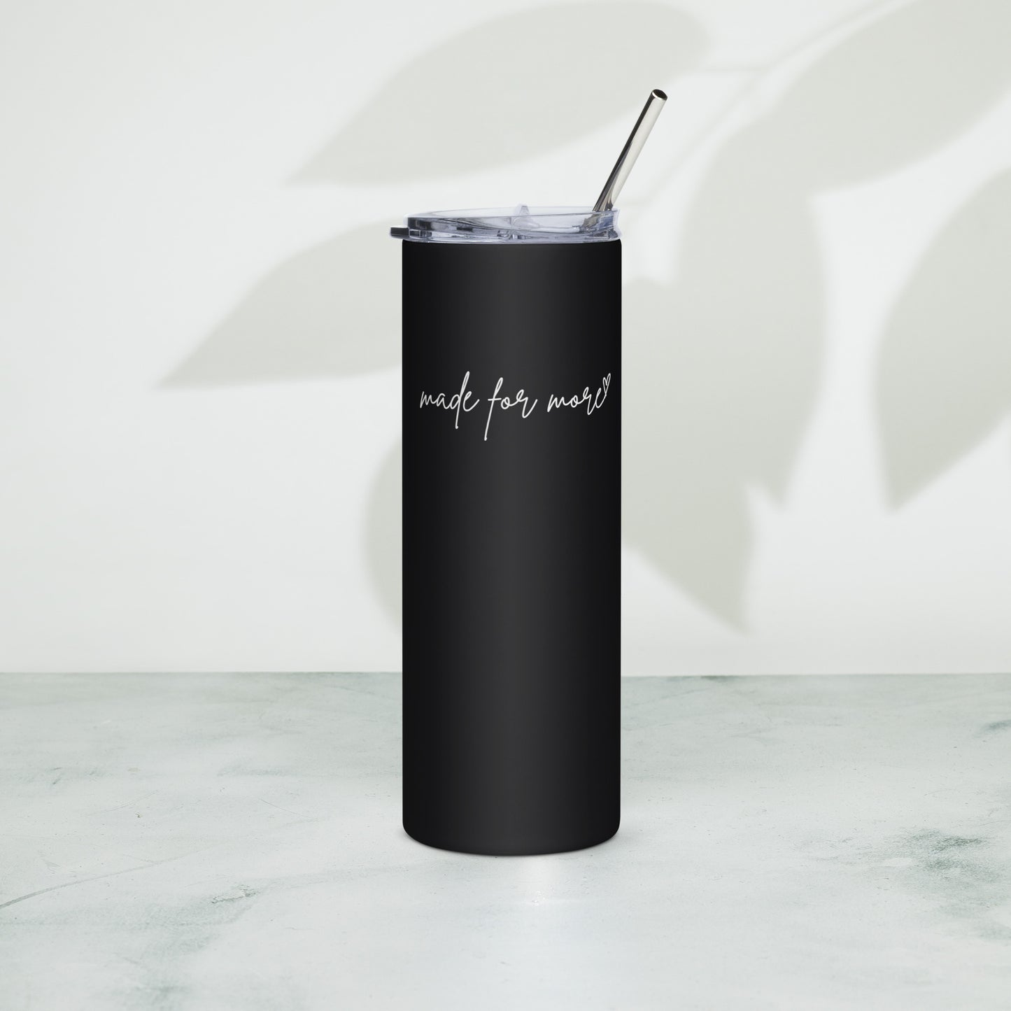 Made for more Minimalist Black Stainless steel tumbler