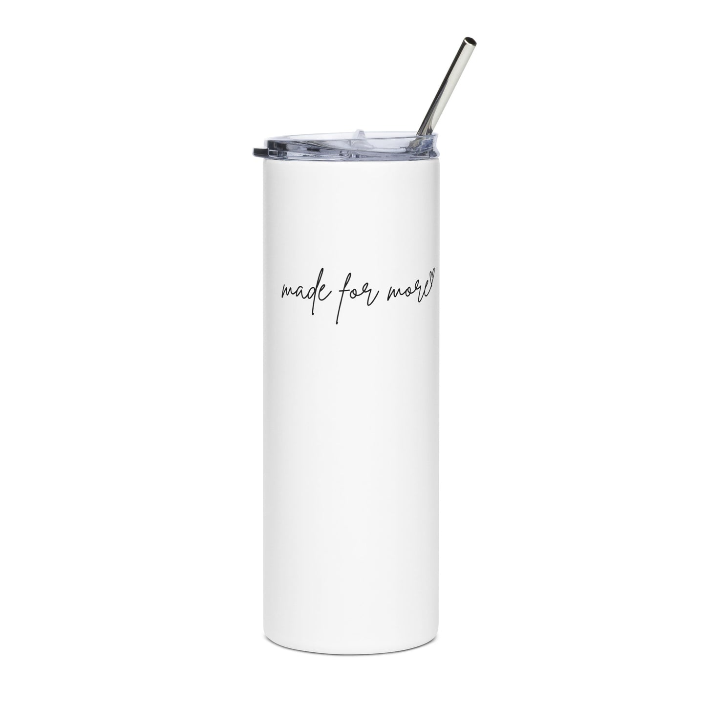 Made for more Minimalist White Stainless steel tumbler