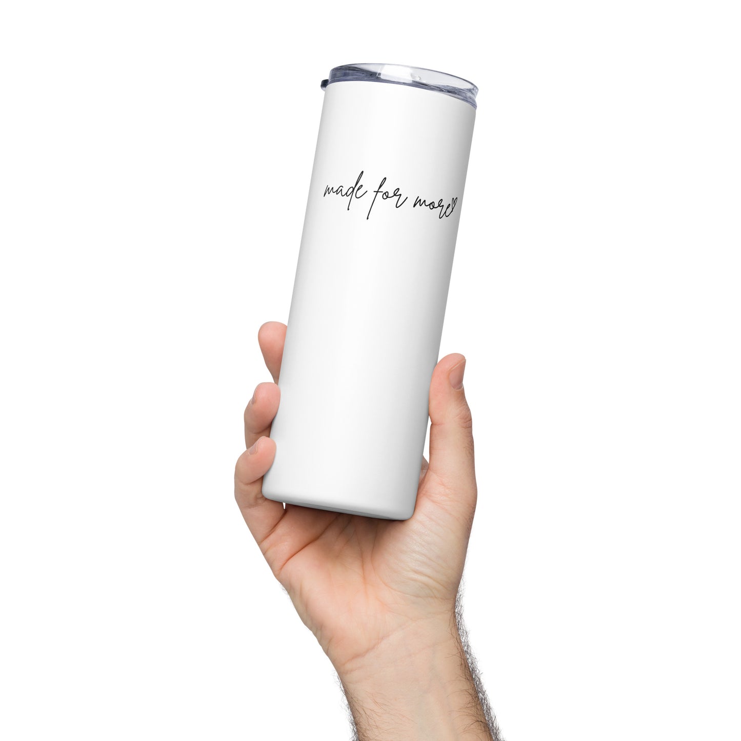 Made for more Minimalist White Stainless steel tumbler