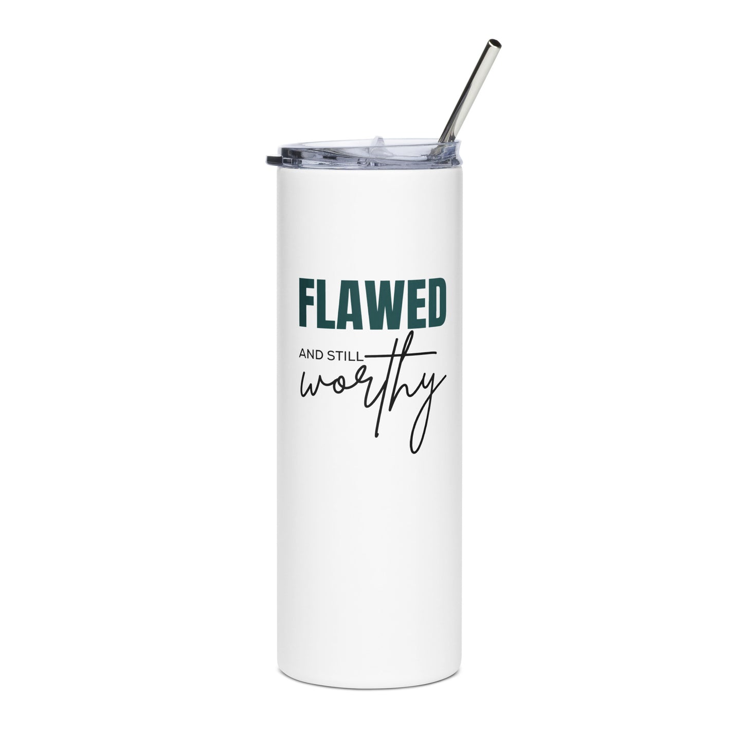 Flawed by design White Stainless steel tumbler