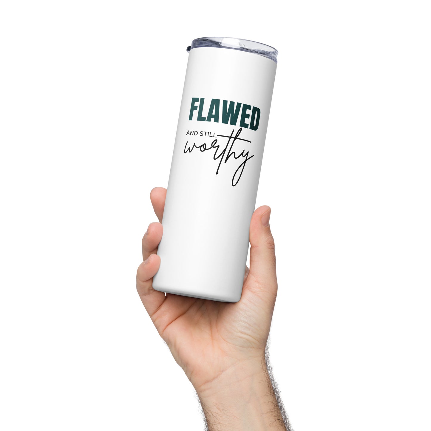 Flawed by design White Stainless steel tumbler