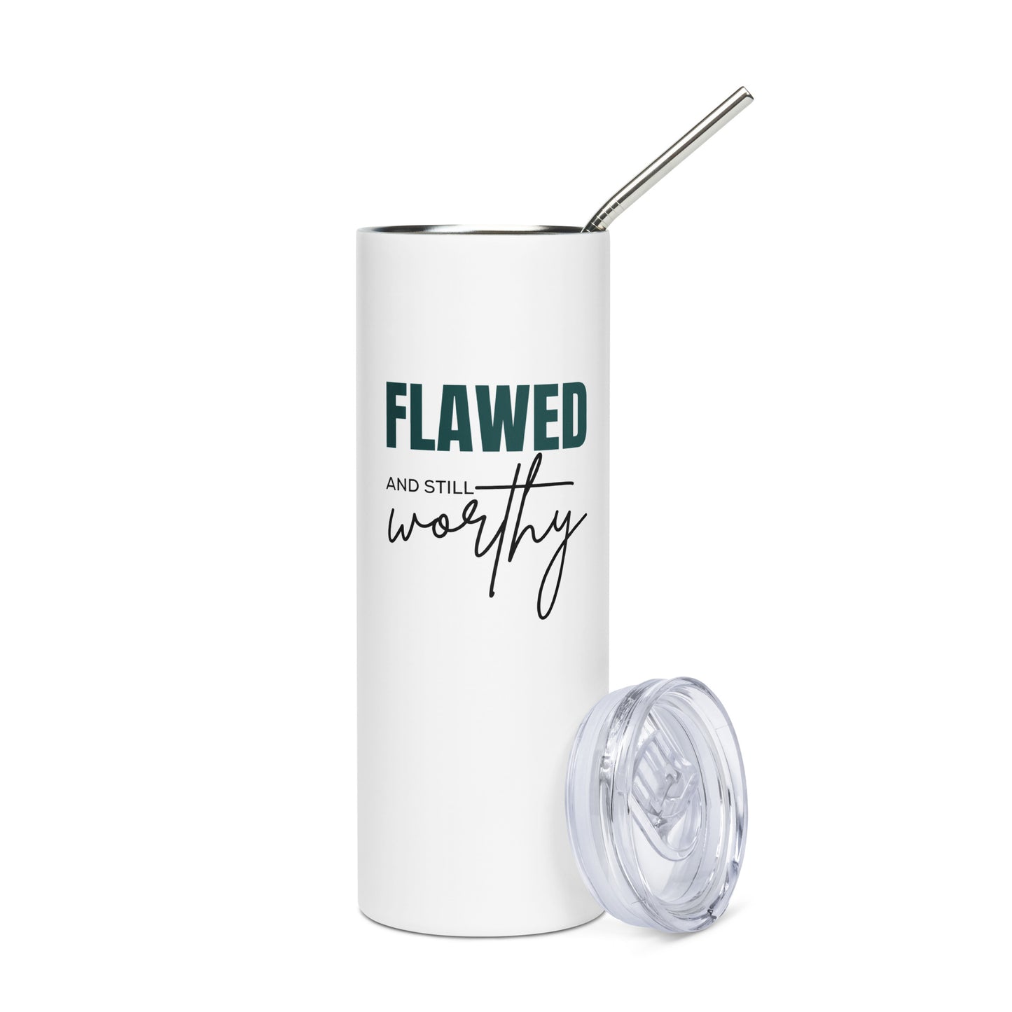 Flawed by design White Stainless steel tumbler