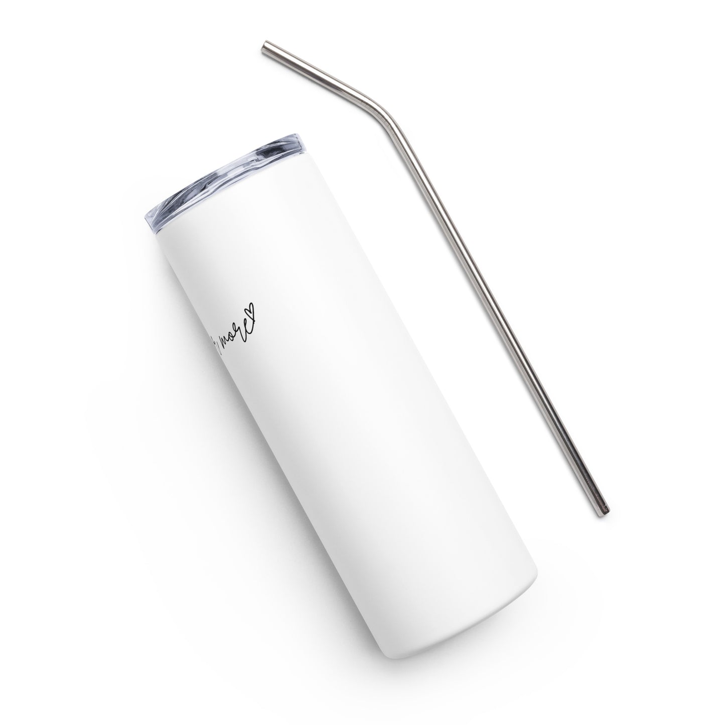 Made for more Minimalist White Stainless steel tumbler