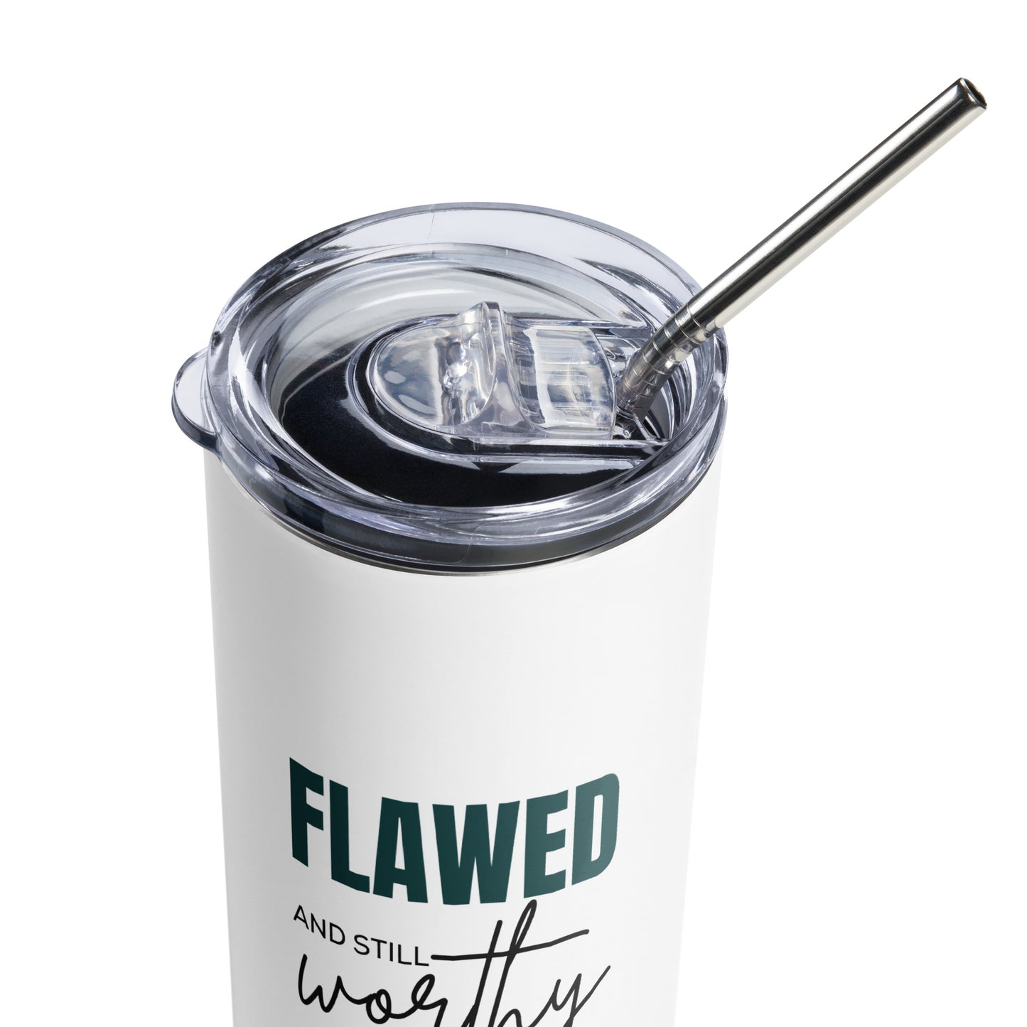 Flawed by design White Stainless steel tumbler