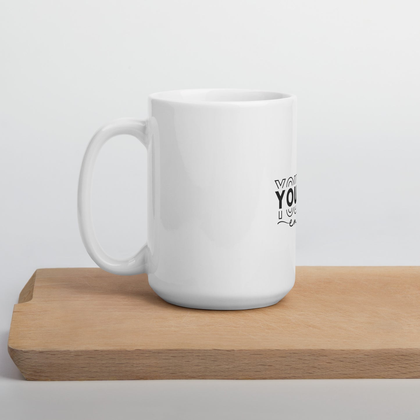 White glossy mug